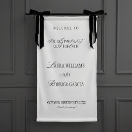 Old Money Elegant Wedding Welcome Banner