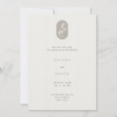 Old money, equestrian horse QR code wedding  Einladung (Vorderseite)
