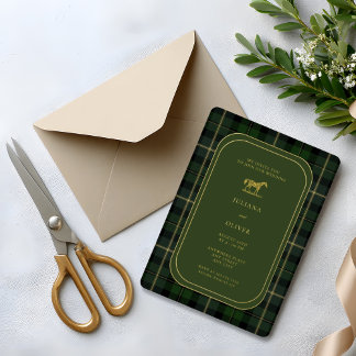 Old money, equestrian horse wedding  folieneinladung