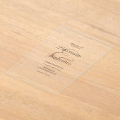 Old Money Espresso Brown Wedding Acryleinladungen (Ablage )