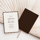 Old Money Espresso Ivory Wedding Einladung