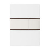 Old Money Espresso Ivory Wedding Einladungsbanderole (Rückseitenbeispiel)