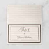 Old Money Espresso Wedding Platzkarte (Außenseite Aufgefaltet)