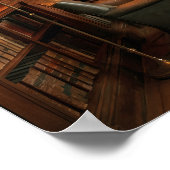 Old Money Library Dark Academia Study Room Decor Poster (Ecke)