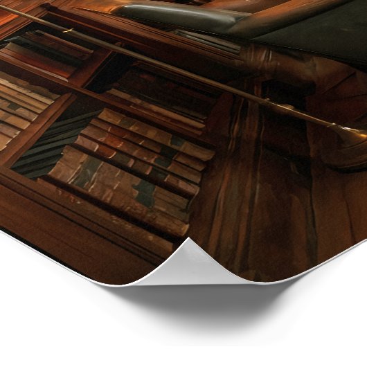 Old Money Library Dark Academia Study Room Decor Poster (Ecke)