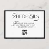 Old Money Luxury Wedding Details Begleitkarte (Vorderseite)