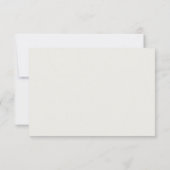 Old Money Minimalistisch Ecru White Wedding RSVP Karte (Rückseite)