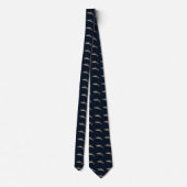 Old Money Mitternachtsnavy Herringbone Springender Krawatte (Rückseite)