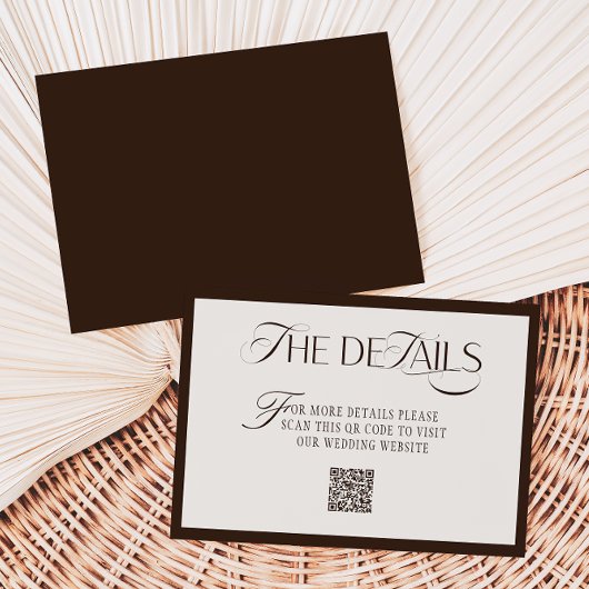 Old Money Mocca Beige Wedding Details Begleitkarte
