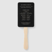 Old Money Modern Formal Black Luxury chic Program Fächer (Rückseite)