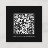 Old Money Modern Formal Black Luxury Chic Wedding Begleitkarte (Rückseite)