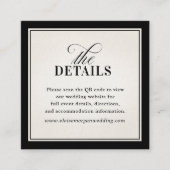 Old Money Modern Formal Black Luxury Chic Wedding Begleitkarte (Vorderseite)