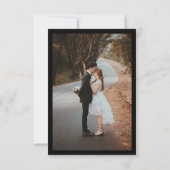 Old Money Modern Formal Black Luxury Chic Wedding Dankeskarte (Rückseite)