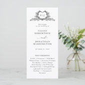 Old Money Modern Formal Black Luxury Chic Wedding Programm (Stehend Vorderseite)