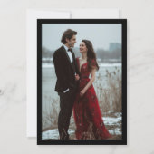 Old Money Modern Formal Black Luxury Chic Wedding Save The Date (Rückseite)