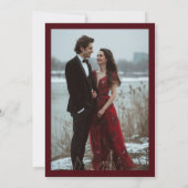 Old Money Modern Formal Burgundy Luxury Wedding Save The Date (Rückseite)