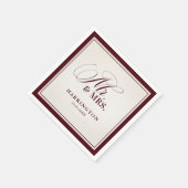 Old Money Modern Formal Burgundy Luxury Wedding Serviette (Ecke)