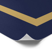 Old Money Navy Blue Wedding  Poster (Ecke)