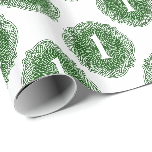 Old Money Pattern Geschenkpapier (Rolleneckpunkt)