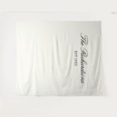 Old Money Personalized Fabric Wedding Welcome Sign Wandteppich (Vorderseite (Horizontal))