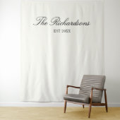 Old Money Personalized Fabric Wedding Welcome Sign Wandteppich (Beispiel)