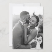 Old Money Photo Flat Save The Date Card (Rückseite)