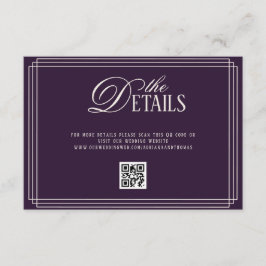Old Money Plum Wedding Details  Begleitkarte