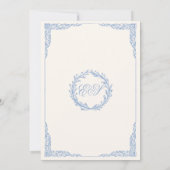 Old Money Regency Floral Tea Party Bridal Shower Einladung (Rückseite)