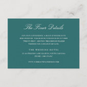 Old Money Teal Classic Wedding Begleitkarte (Vorderseite)