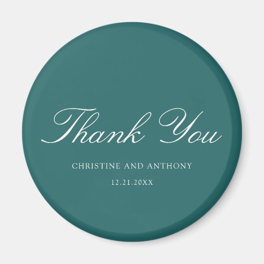 Old Money Teal Classic Wedding Magnet (Vorne)