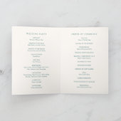 Old Money Teal Classic Wedding Programm (Innenseite)