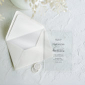 Old Money Timeless Wedding Acryleinladungen