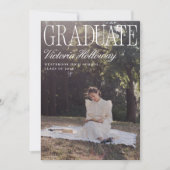 Old Money Two Photo Graduation Announcement  Einladung (Vorderseite)
