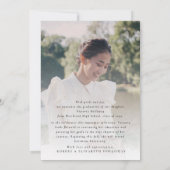 Old Money Two Photo Graduation Announcement  Einladung (Rückseite)