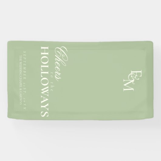 Old Money Wedding Reception Decor Banner (Horizontal)