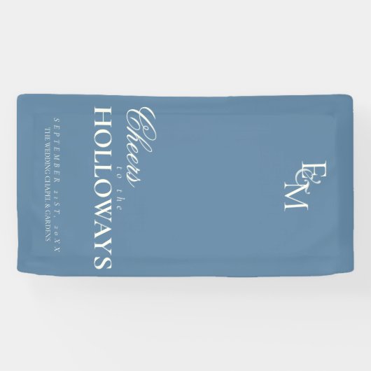 Old Money Wedding Reception Decor Banner (Horizontal)