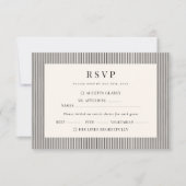 Old Money Wedding RSVP Response Card (Vorderseite)