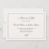 Old Money Wedding Save the Date Einladung (Vorderseite)
