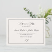 Old Money Wedding Save the Date Einladung (Stehend Vorderseite)