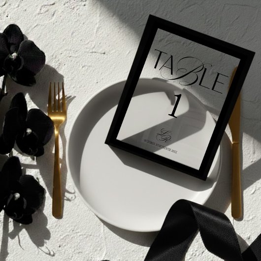 Old Money Wedding Table Number Acryleinladungen