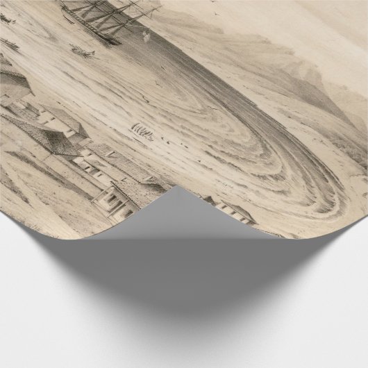 Old Monterey CA Map (1850) Geschenkpapier (Ecke)