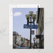 Old Montreal Street Sign Postcard Postkarte (Vorne/Hinten)