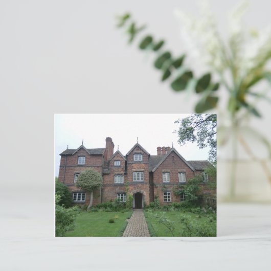 Old Moseley Hall 17. Jahrhundert Englisch Bauernho Postkarte (Stehend Vorderseite)