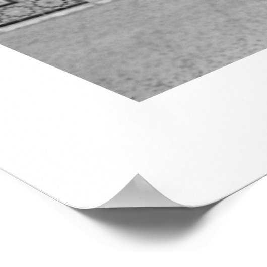 Old Mosque Door (B&W) Poster (Ecke)