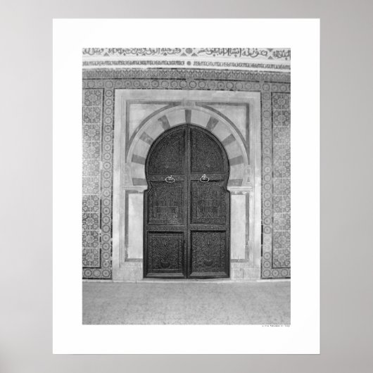 Old Mosque Door (B&W) Poster (Vorne)