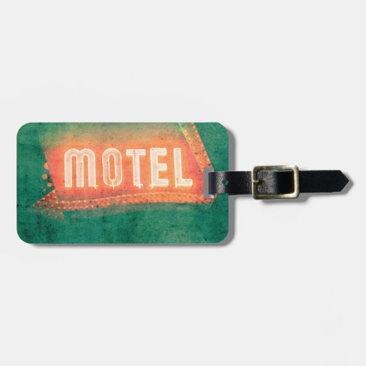 Old Motel Gepäckanhänger (Vorderseite horizontal)