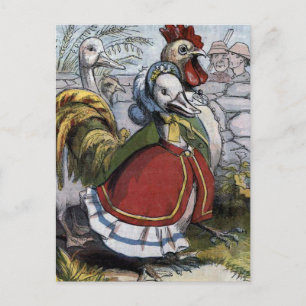"Old Mother Goose" Vintage Illustration Postkarte
