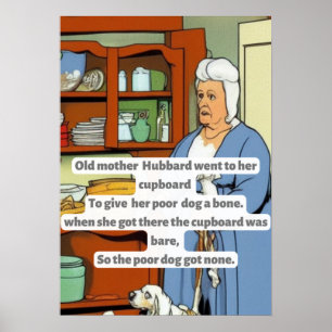"Old Mother Hubbard" Comic-Book-Look Poster
