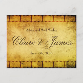 Old Movie Film Hochzeitsratgeber Hinweiskarte