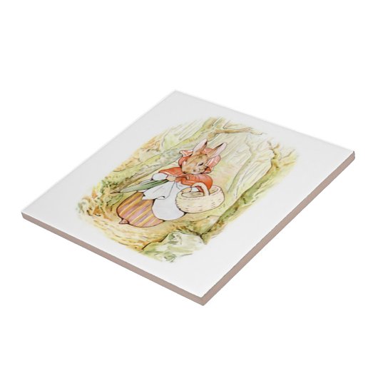 Old Mrs Rabbit (Little Red Riding Hood) (B Potter) Fliese (Seite)